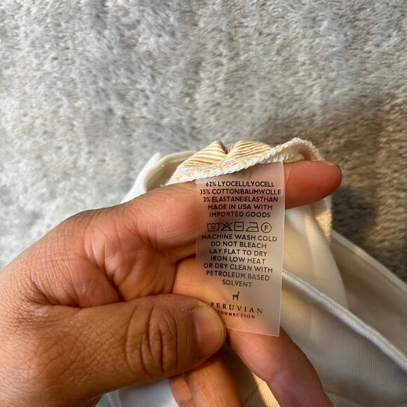 Peruvian Connection Women’s Wide Leg Perugia Trousers Size 2 White - Picture 6 of 6